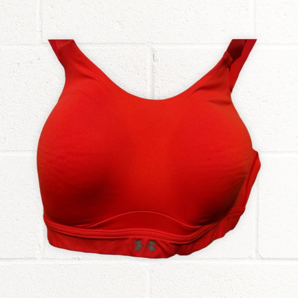🇺🇸👌VGUC UNDER ARMOUR | 38C | Infinity sport bra orange good support - Picture 4 of 16